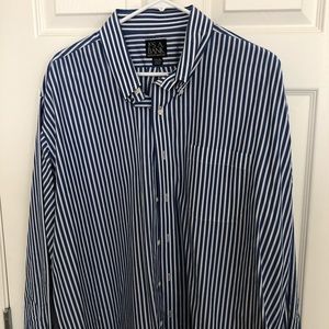 Jos A Bank Dress Shirt. Blue White 17.5x35
